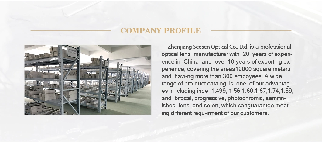 Danyang Seesen Photochromic Lens Optical Semi-Finished 1.56 Photochromic Hmc Optical Lens Manufacturers in China