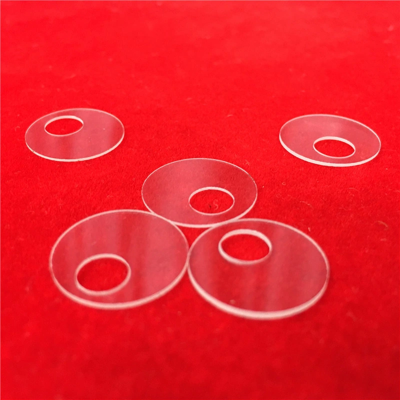 High Temperature and Pressure Customized Heat Resistance Clear Optical Round Laser Drilling Quartz Glass Disc
