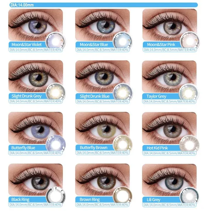 Customized Color Contact Lens Prescription Colored Cosmetic Contacts 14.5mm Eye Lenses for Cosplay, Party