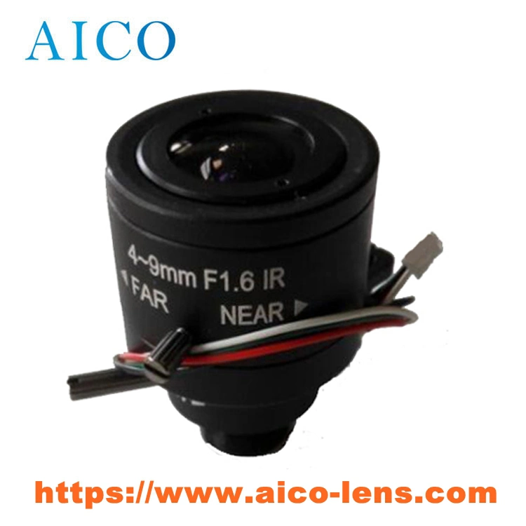 Variable Aperture 1/3&quot; Megapixel F1.6 4-9mm M12 S Mount Zoom Varifocal CCTV Board Camera Lenses Lens with DC Auto Iris