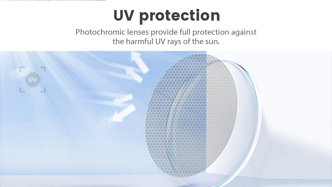Index 1.56 Photogrey Hmc Coating Photochromic Optical Single Vision Lens for Outdoor
