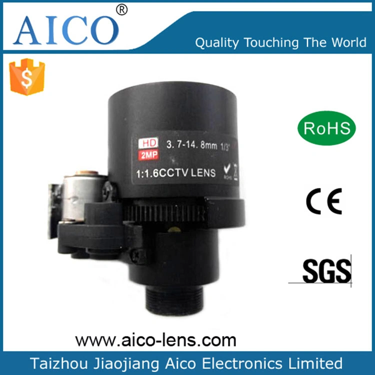 1/3&quot; F1.6 Fixed Iris MP 3.7-14.8mm M12 S Mount Motorized Zoom CCTV Varifocal Board Lens