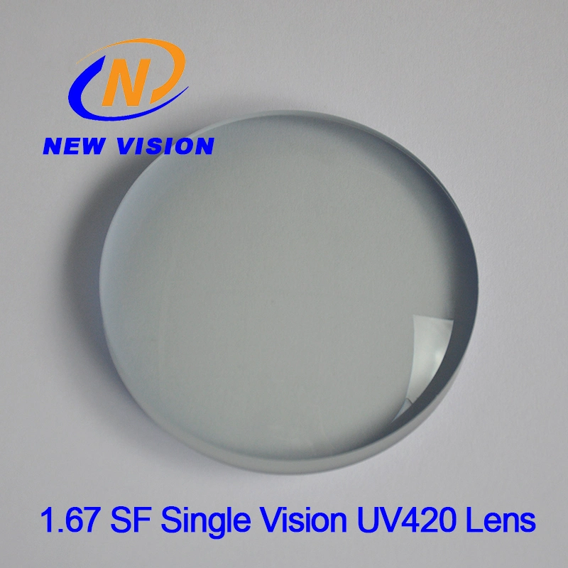 1.67 Semi-Finished UV420 Hard Coating Single Vision Optical Lens