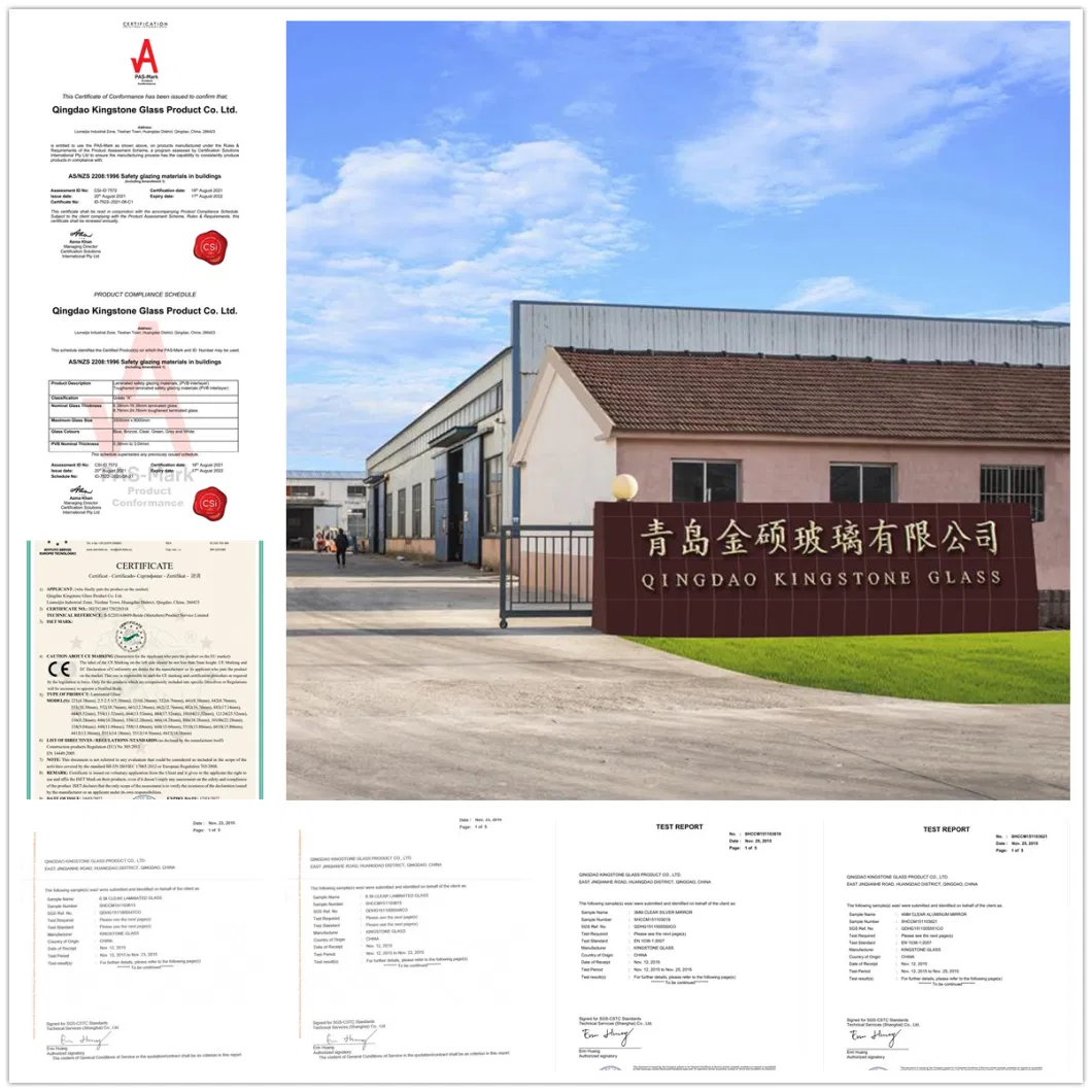 Safety Laminated Glass Manufacturer in China Standard Size 3660*2550