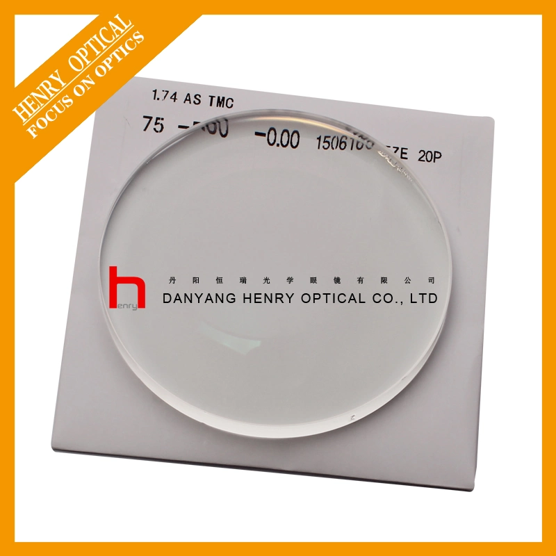 1.74 High Index Single Vision Optical Lens Hmc