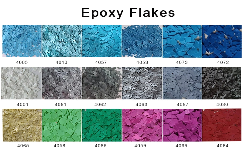 Bulk Decorative Epoxy Floor Coating Flakes White Black Gray Blue Flakes