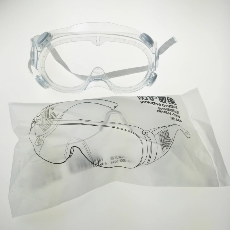 Adjustable Safety Goggles Clear Anti-Fog Lightweight Lab Protective Eyewear Lens