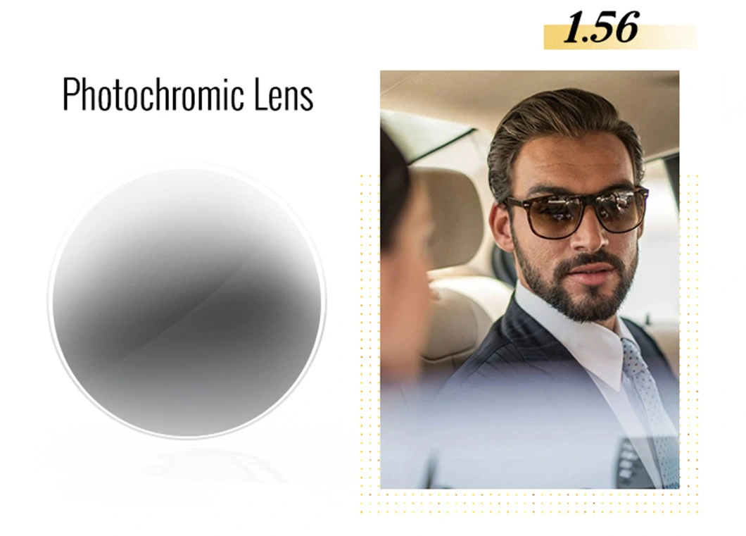 Manufacturer Price Single Vision Photochromic 1.56 Hmc EMI Optical Eyeglasses Lens