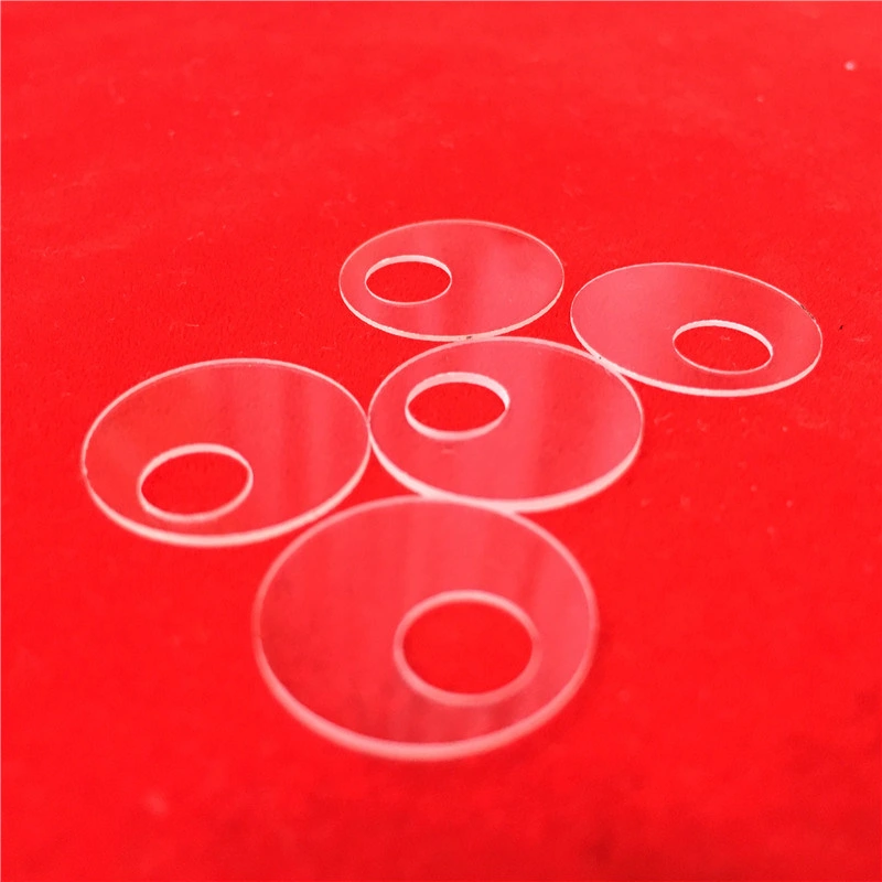 High Temperature and Pressure Customized Heat Resistance Clear Optical Round Laser Drilling Quartz Glass Disc