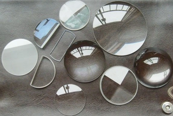 Custom-Made Semi-Transparent Semi-Reflective Glass Flat Convex Lens Lens Processing Hemispherical Spotlight