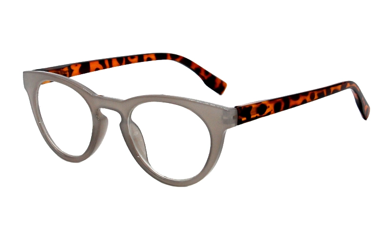 Wholesale Hot Sale Keyhole Contrast Color Tortoise Shell Temples PC Progressive Reading Glasses