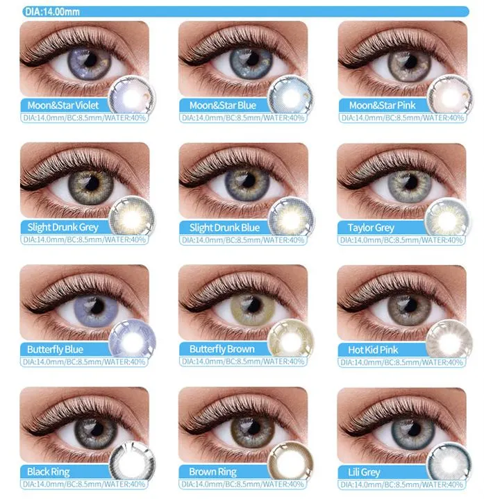 Hot Sale Ksseye Tinted Prescription Contact Lens Colored Circle Soft OEM Wholesale Optical Contacts CE Certified Prescriptions Contact Lenses with Degree