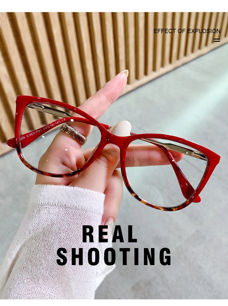 New Anti-Blue Tr90 Fashion Glasses Frame Female Spot Spring Feet