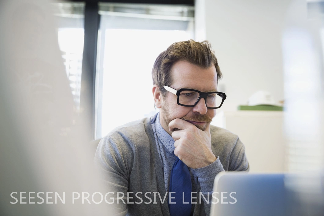 1.499 Cr39 Progressive Uncoated White Optical Multifocal Eyeglasses Lens