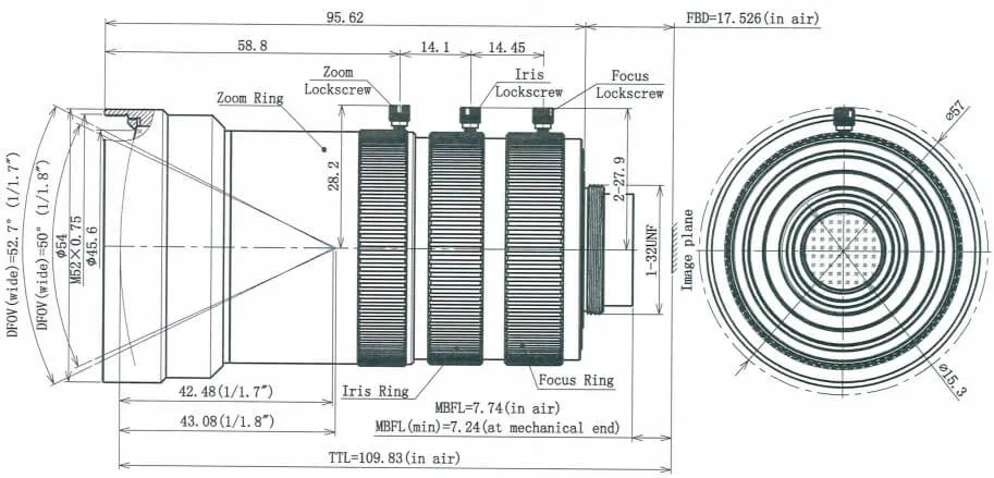 10mm-40mm F1.3 4K Manual Iris C Mount Zoom Varifocal CCTV Lens for Imx334 Imx226 Imx385 OS08A Ar0820 Ar0221 Imx185 Mars 1/1.7 Inch Sensor