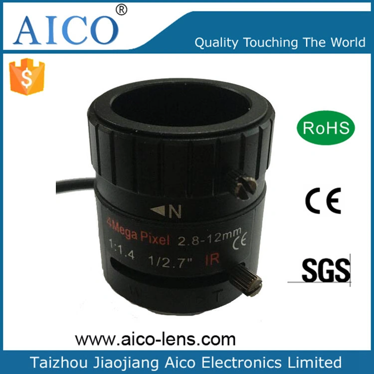 1/2.7&quot; F1.8 4MP 2.8-12mm DC Auto Iris CS Mount Csmount CCTV Varifocal Zoom Lens for 1/2.7 Inch Format