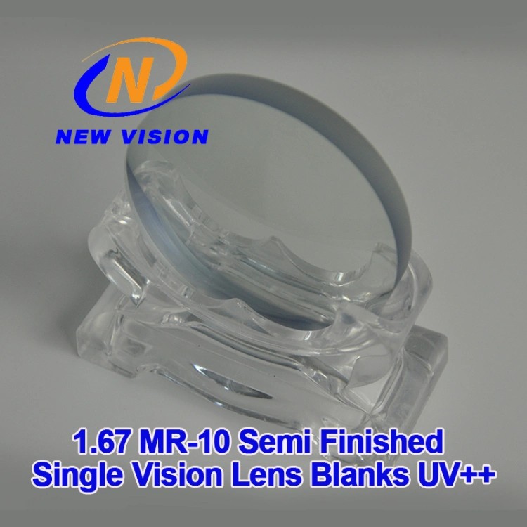 1.67 Mr-10 Semi Finished Single Vision Lens Blanks UV++
