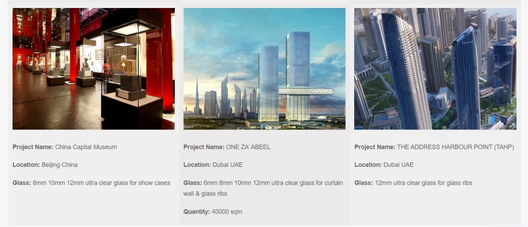 Wholesales Extra Clear Float Glass 3-19mm Ultra Float Floating Glass Sheet Manufacturers in China