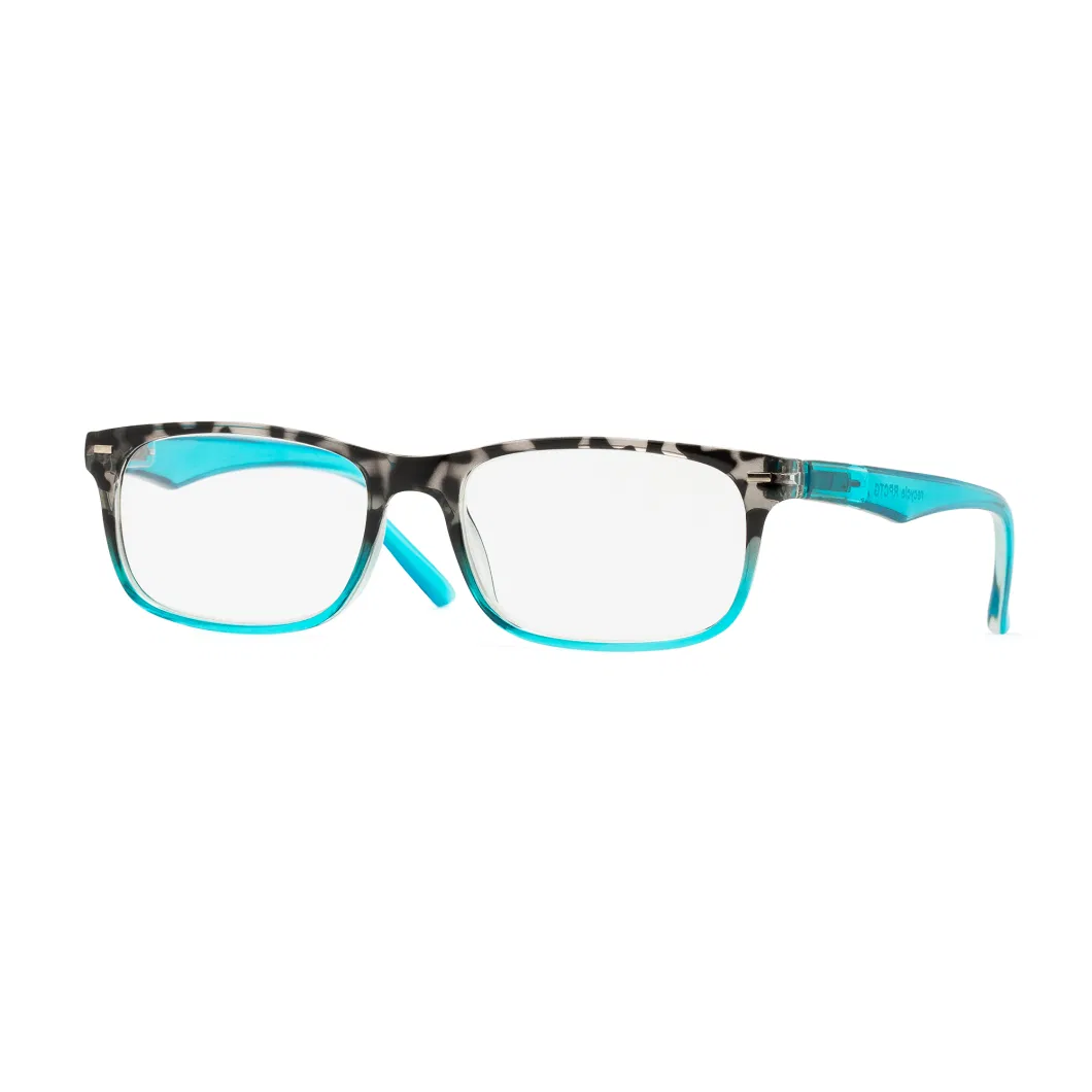 Fashion Slim Square Unisex Eyewear Glasses Blue Light Block PC Competitive Reading Glasses (WP21019B)