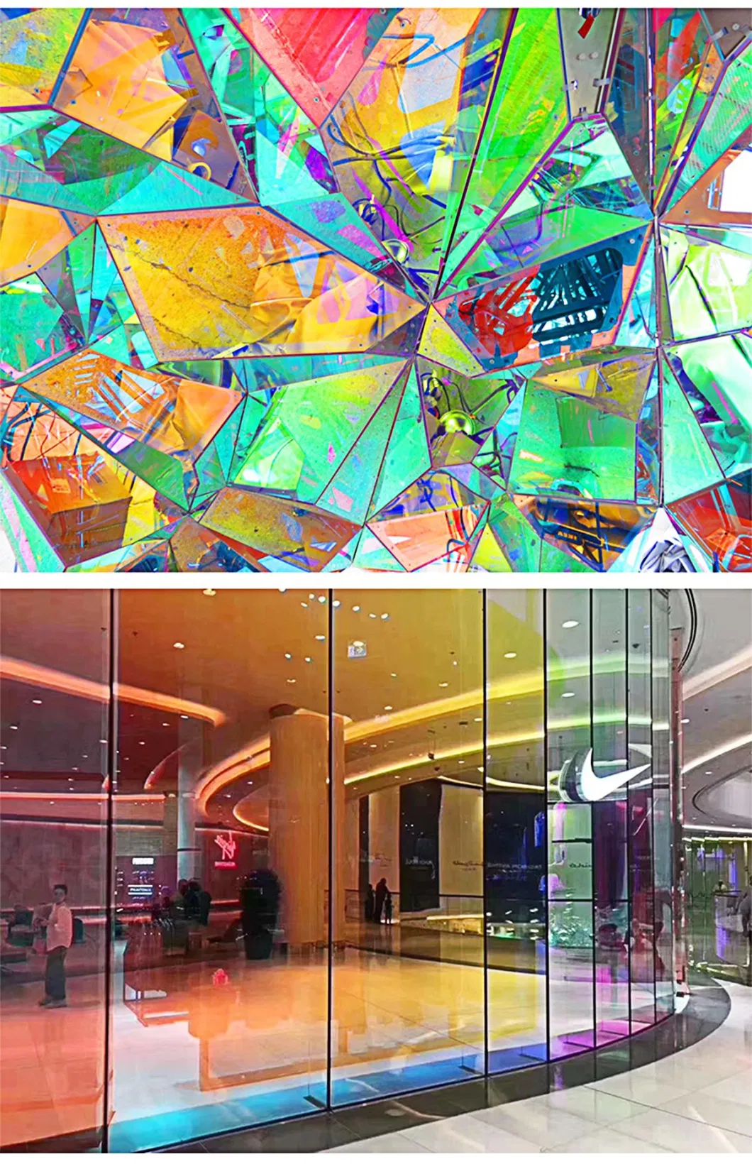 1.38*30m Wholesale Price Photochromic Dichroic Rainbow Decorative Colorful Tint Building Glass Film