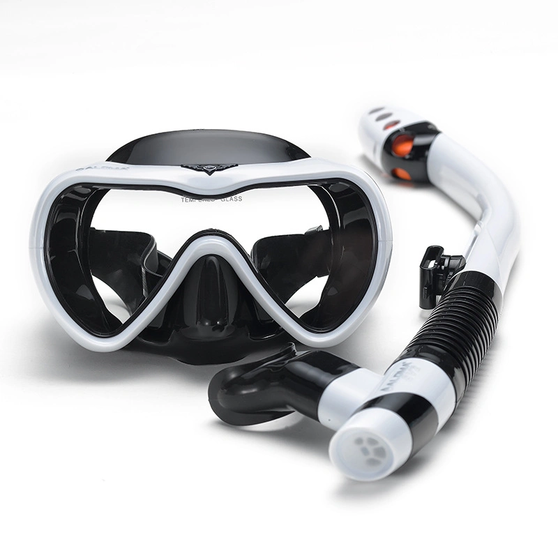 Wholesale Full-Dry Snorkeling and Tempered Glass Lens, Anti-Fog Silicone Headband Diving Mask