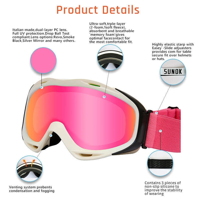 Trending High End 2021 Xiamen 400 UV Ski Double Goggle Lens