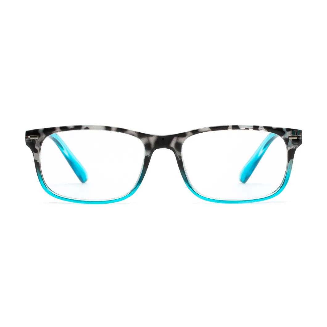 Fashion Slim Square Unisex Eyewear Glasses Blue Light Block PC Competitive Reading Glasses (WP21019B)