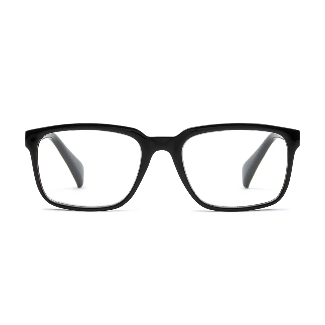 Manufacturier Square Frame Blue Light Block Eyewear Glasses Flexible Hinge Custom Brand PC Competitive Reading Glasses (WP21037B)