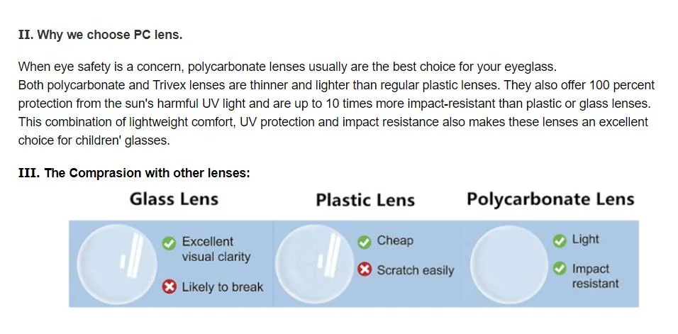 1.59 PC Polycarbonate Photochromic Blue Cut UV420 Lens Hmc Optical Lens