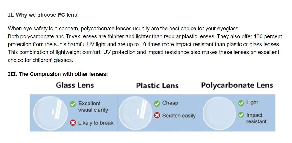 1.59 Polycarbonate PC Photochromic Blue Cut UV420 Blue Coating Hmc Optical Lens