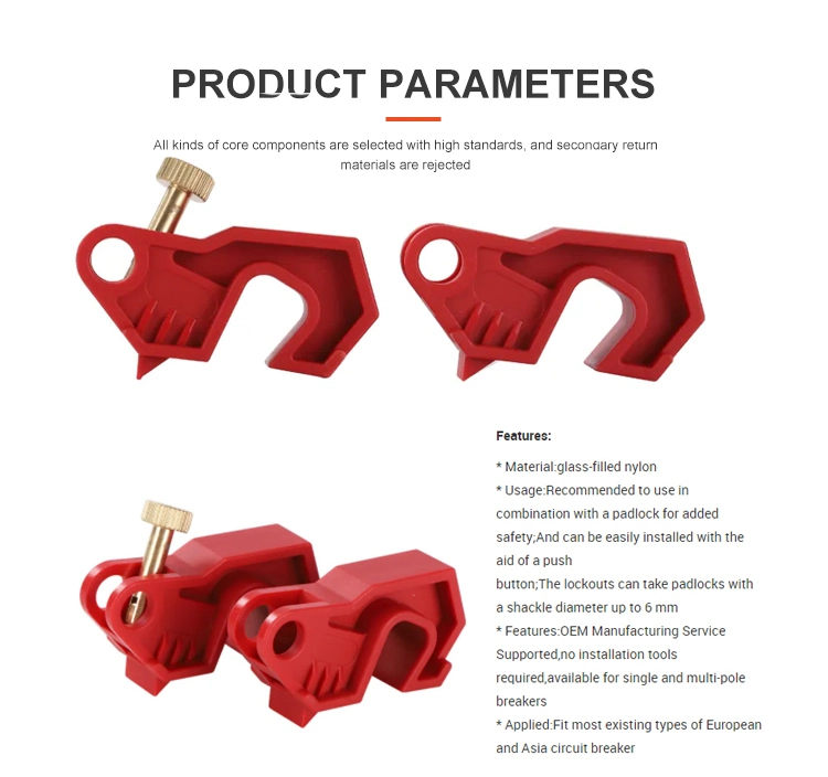 Electrical ABS Material Circuit Breaker Lock Tools Lockout with Twister Screw