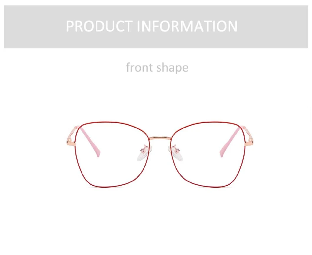 Gd Anti Blue Light Metal Classic Double Color Optical Frames Stylish Glasses for Women