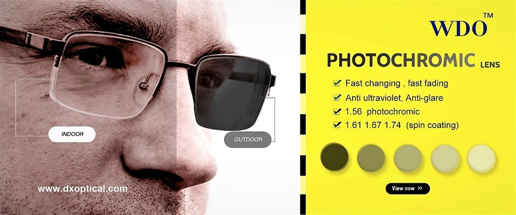 Cr39 1.56 Photogrey Hmc Optical Lens Anti-Reflection Photochromic Gray Sunglasses