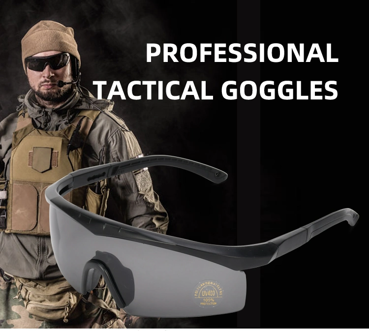 Tactical Camouflage Men&prime;s Polarized Glasses Shooting Hunting Goggles 3 Lens Goggles Tactical Anti Fog Lens