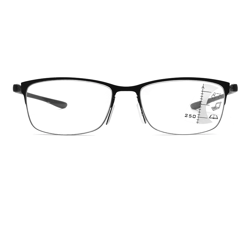 Unisex Cheap Gradient Color Black Blue Bifocal PC Progressive Reading Glasses