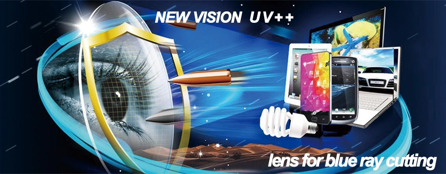 1.67 Mr-7 Bi-Asp Single Vision Shmc Blue Blocker Optical Lenses