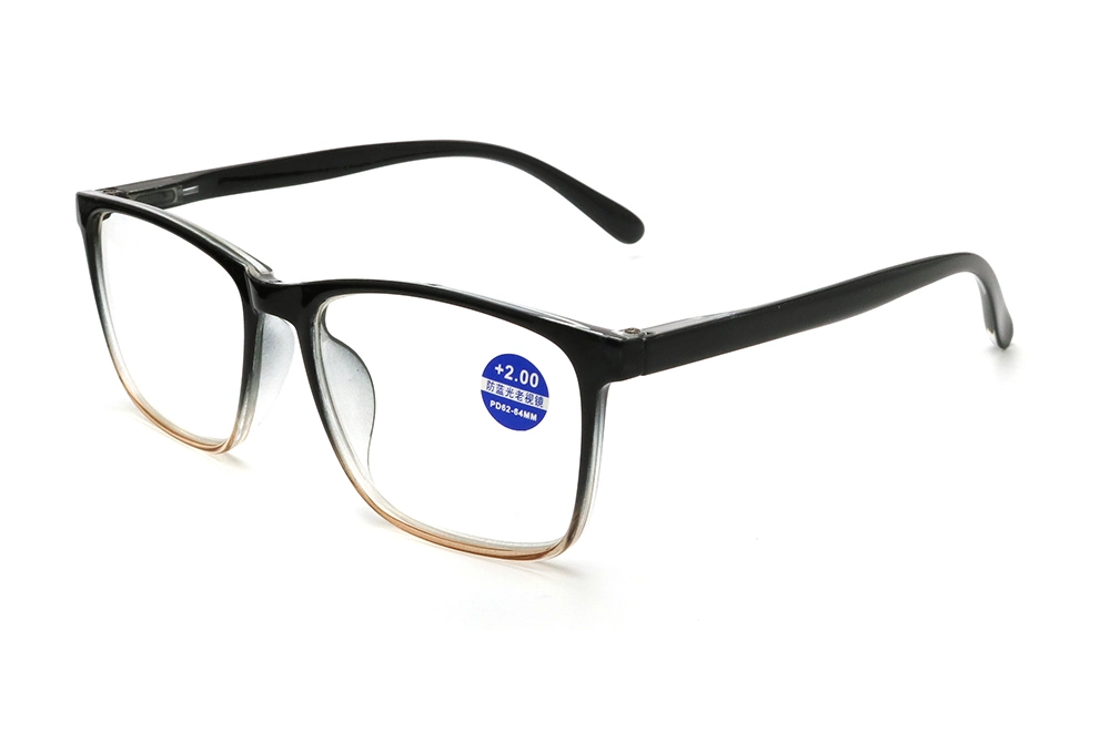 Square Logo CE Thick Whosale Men Full Frame Reading Glasses Factory