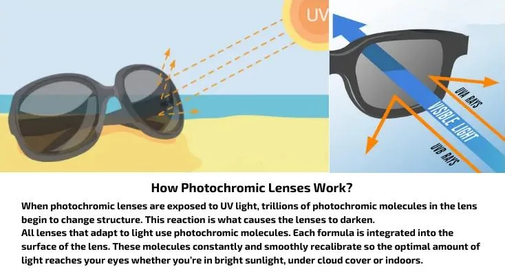 Wdo Lens 1.59 PC Polycarbonate Pgx Photochromic Photogrey Photo Brown Blue Cut Optical Lens