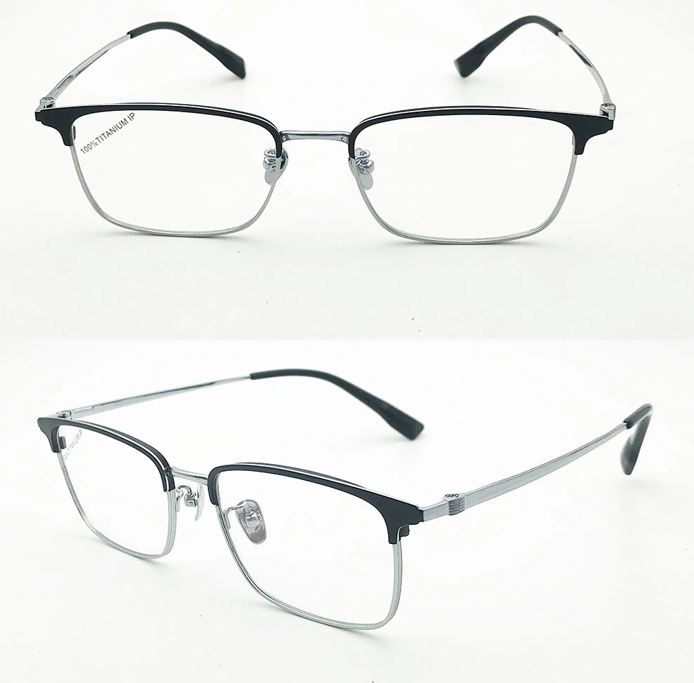 2023 Popular Demi Classical Titanim Frame Fashion Style Round Blue Light Blocking Eyewear Optical Glasses