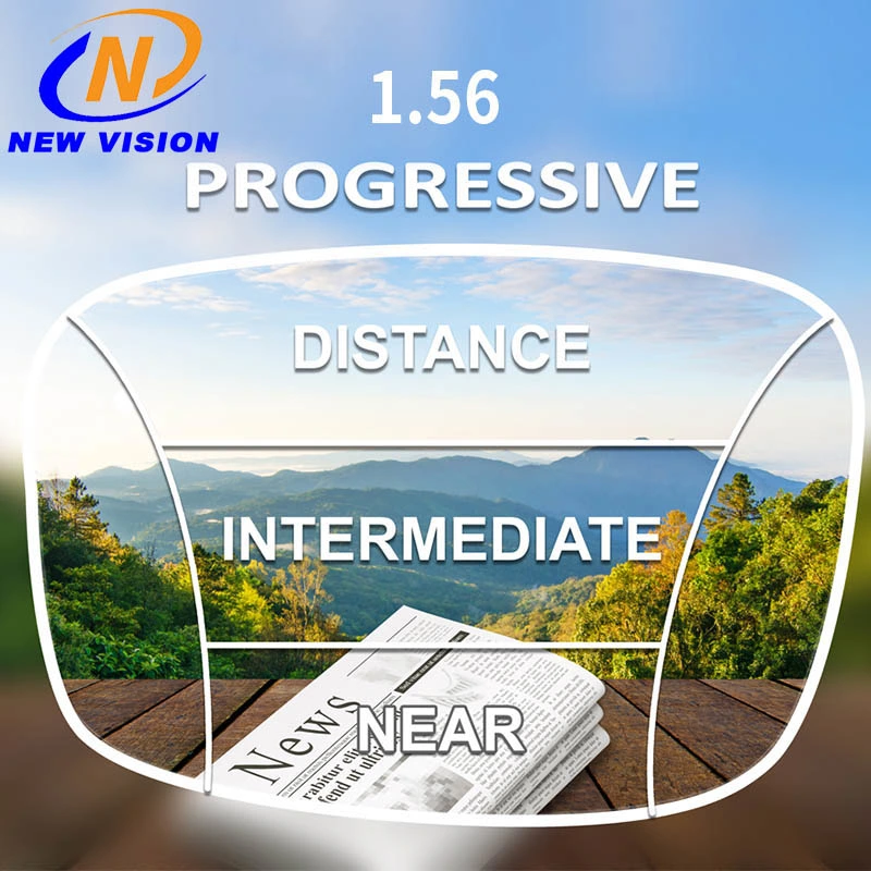 Semi-Finished 1.56 Progressive Photochromic Hmc Gray Short 72mm Optical Lens