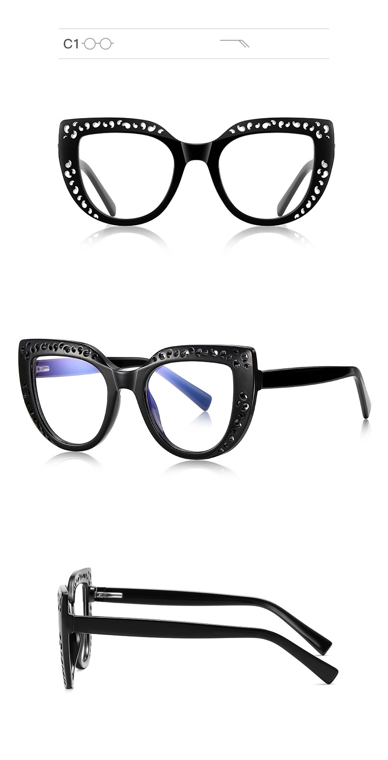 New Arrival Safety Optical Frames Cut-out Tr Frame Glasses Luxury Fashion Eyeglasses Aniti Blue Light Blocking Glasses