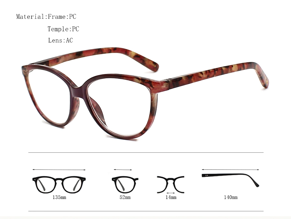 Blue Light Block Demi Circle Frame Light Unisex Reading Glasses High Quality Flexible Hinge PC Reading Glasses (WRP21028)