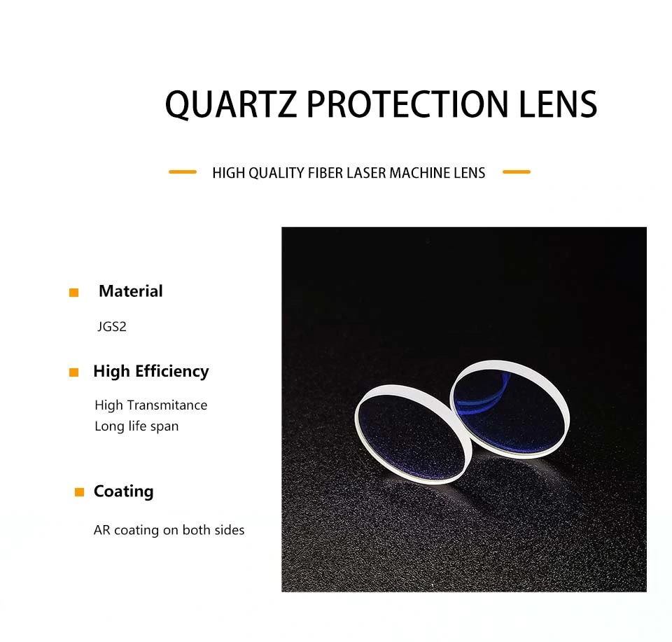 S&F D22.35X4 D24.9X1.5 D25.4X4/5 D28X4/D27.9X4.1 Series Quartz Lens Fiber Laser Protection Winodw Lens for Fiber Laser Cutting Machine