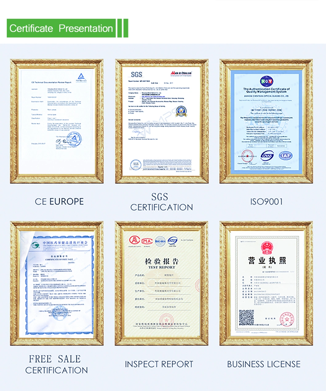 1.56 Progressive Photochromic Lens! Ce Certificate