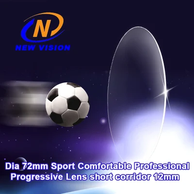 Dia 72mm Sport uomo Occhiali lente confortevole professionale progressiva Corridoio corto 12 mm