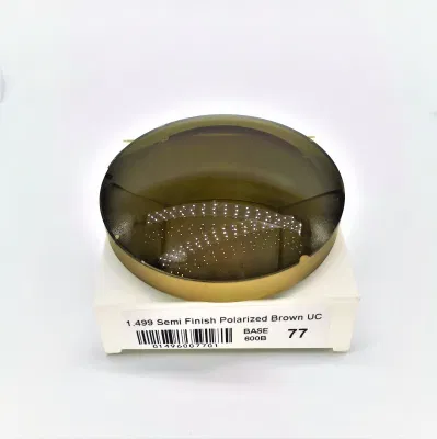 1.499 Semifinito polarizzato HC marrone lente ottica da 77 mm CR39 HMC Lenti 1.49 lente in resina