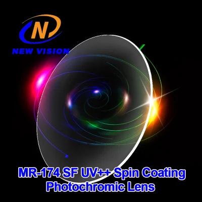 Lente ottica fotocromica con rivestimento a rotazione semi UV++ MR-174 di alta qualità