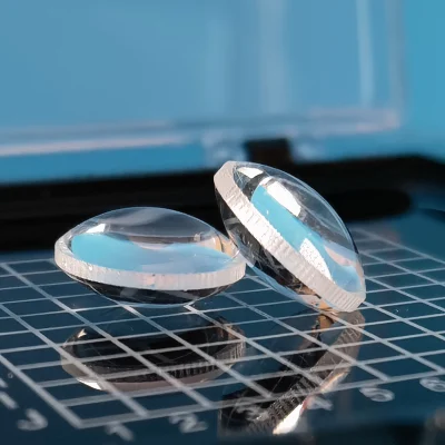 Lente ottica bi-convessa in silice fusa UV sintetica con rivestimento Ar