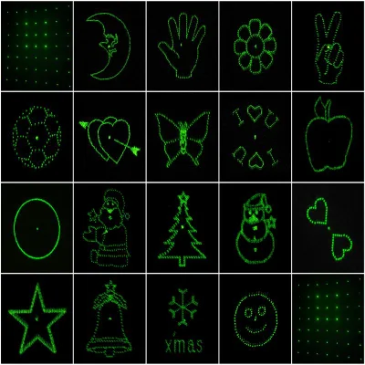 Best China Supplier personalizzato 20 in 1 pattern diffrazione ottica Elementi lenti in plastica con picture laser