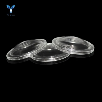 Luce OEM/ODM personalizzata lente luce LED ottica in vetro trasparente premuto Paralume lampada in vetro